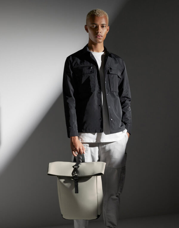 Matte PU Rolltop Backpack - Image 2