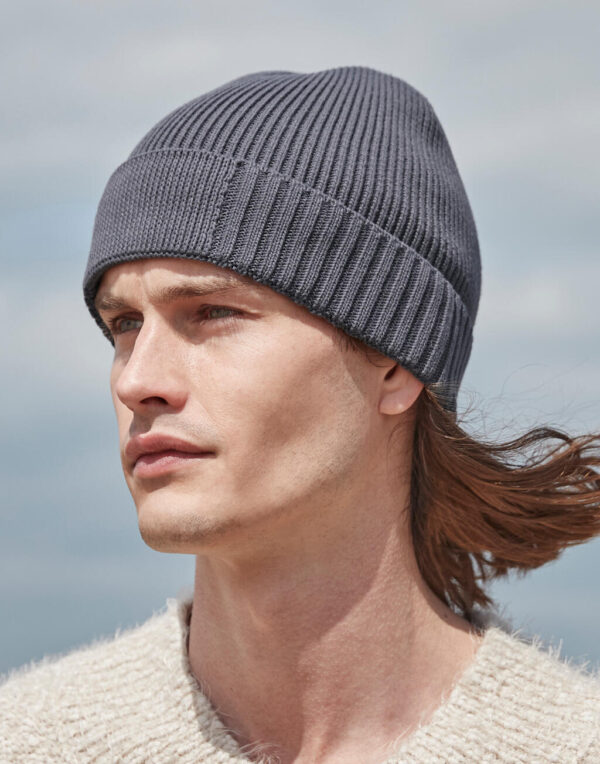 Organic Cotton Engineered Patch Beanie - Image 2