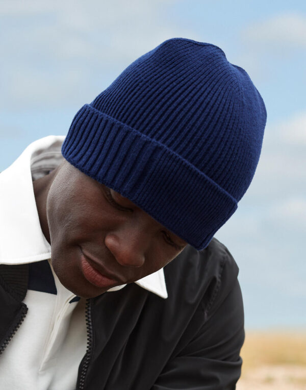 Organic Cotton Engineered Patch Beanie - Image 3