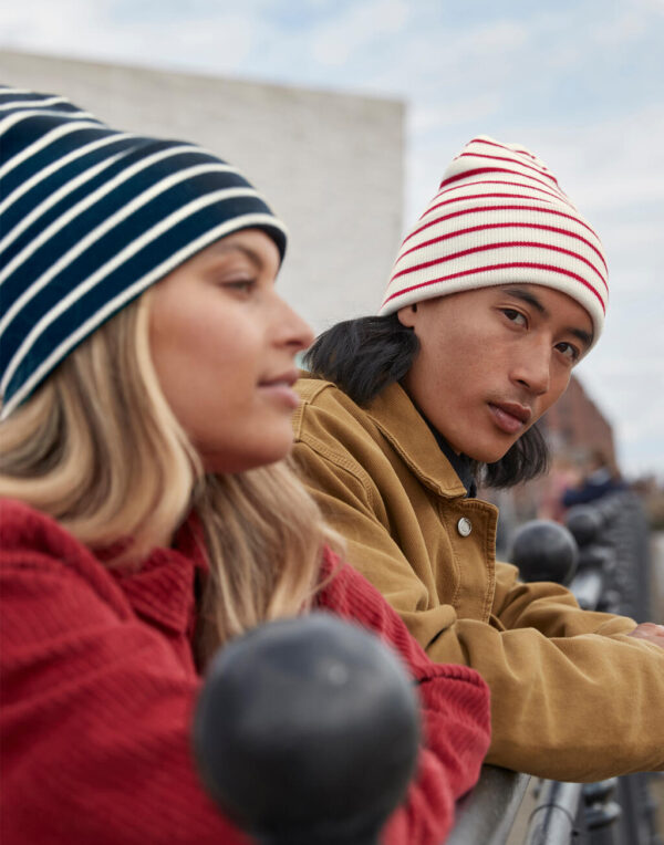 Original Deep Cuffed Striped Beanie - Image 2